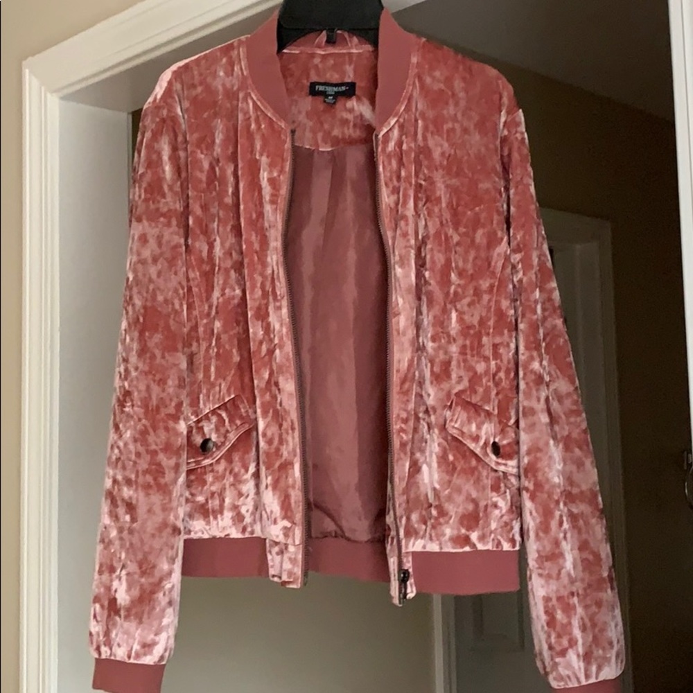 Crushed Velvet Bomber Jacket